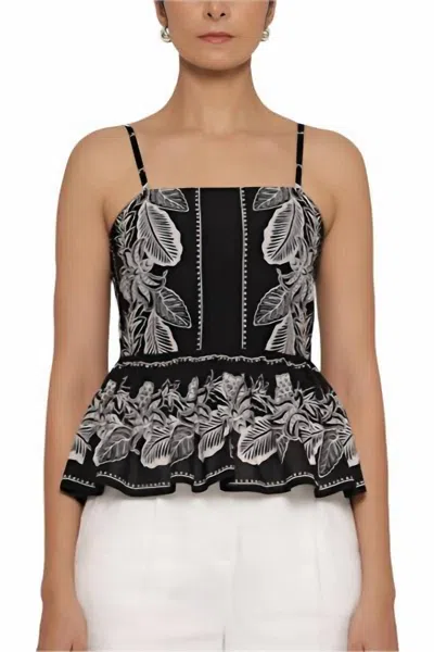 Banjanan Ruby Top In Lombok Border Black