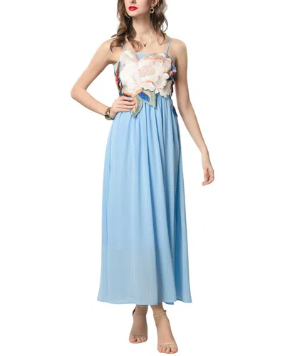 Burryco Sleeveless Maxi Dress In Blue