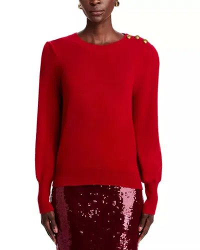 Veronica Beard Nelia Cashmere Pullover In Crimson In Red