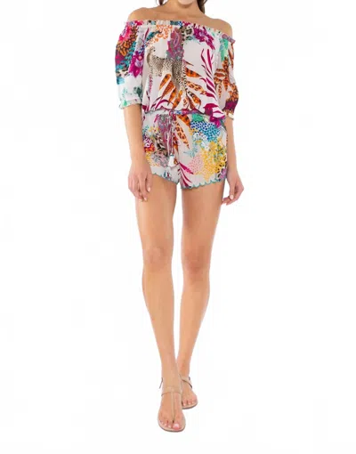 Taj By Sabrina Crippa Byroni Set In Coconut Patchwork In Multi