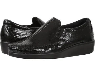 Sas Dream 2250-211 Loafer Women's 10 Black Leather Moc Toe Slip-on Shoes Khd2140
