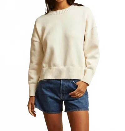 Perfectwhitetee Janet Cotton Sweater In Ivory In White