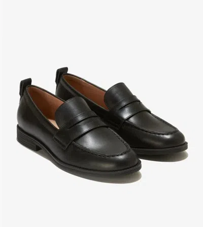 Cole Haan Stassi W28188 Penny Loafer Women 7 Black Leather Slip On Shoes Khd2644 (black,7)