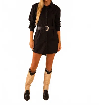 Care Tucker Basic Preslie Poplin Shirt Dress In Black
