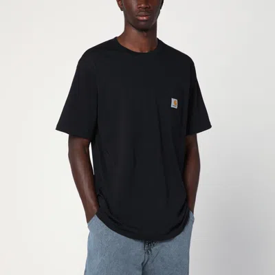 Carhartt Man T-shirt Midnight Blue Size Xl Cotton In Black