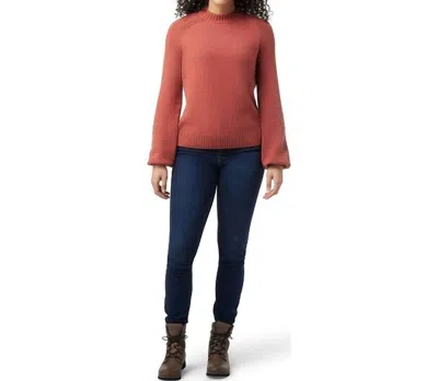 Smartwool Bell Sleeve Sweater In Dusty Cedar Heather In Orange