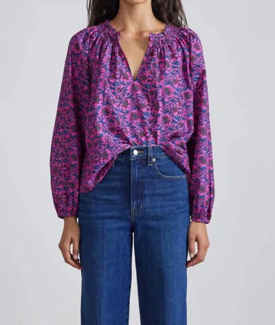 Apiece Apart Esparta Top In Palm Floral Fuchsia