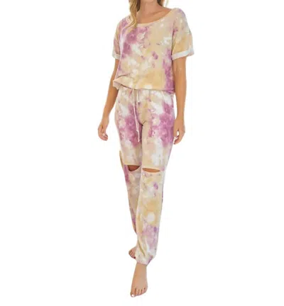White Birch Tie Dye Knit Two Piece Set In Multi In Multi