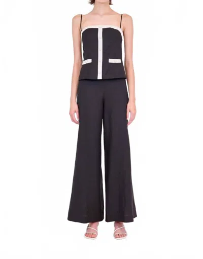 Simkhai Eleanor Button Down Cami Top In Black Multi