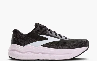Brooks Women's Ghost Max 2 Shoes In 077-black/white/orchid Ice
