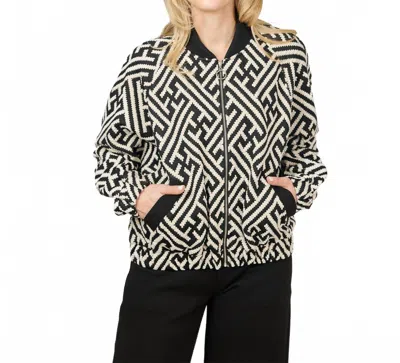 Shannon Passero Athena Jacket In Black/white Print