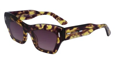 Calvin Klein Women's Ck23503s Butterfly Sunglasses In Purple Havana/violet