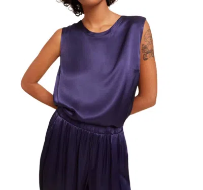 Nation Ltd Rachel Tie Back Tank Top In Navy