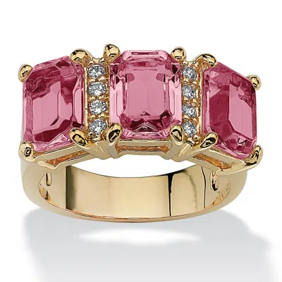Palm Beach Jewelry Birthstone And Cz Gold-plated Ring