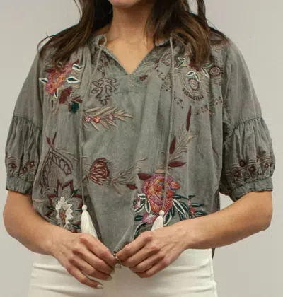 Kyla Seo Izzy Blouse In Cypress