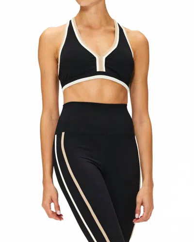 Beach Riot Ida Colorblock Racerback Sports Bra In Black