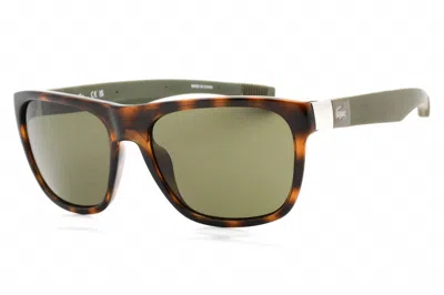 Lacoste Unisex L664s Sunglasses In Dark Havana / Green