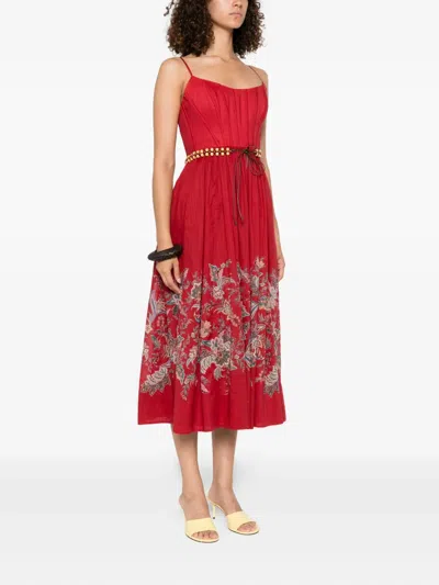 Zimmermann Rhiannon Belted Paisley-print Cotton-voile Midi Dress