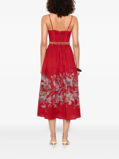 Zimmermann Rhiannon Belted Paisley-print Cotton-voile Midi Dress