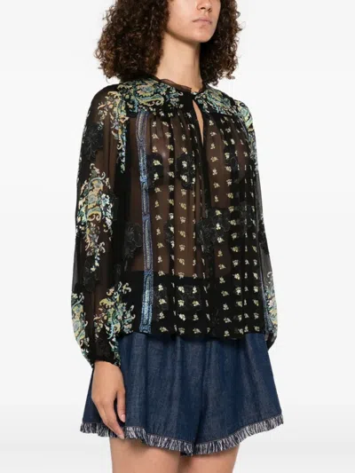 Ulla Johnson Embroidered Blouse In Black