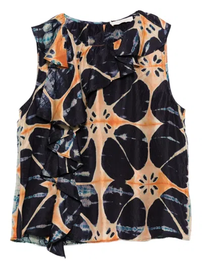 Ulla Johnson Floral-print Silk Blouse In Black