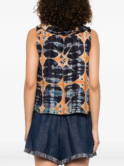 Ulla Johnson Floral-print Silk Blouse In Black