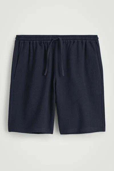 Cos Seersucker Drawstring Shorts