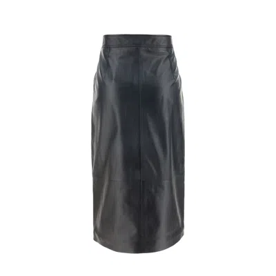 Arma Midi Black Skirt With Front Slit