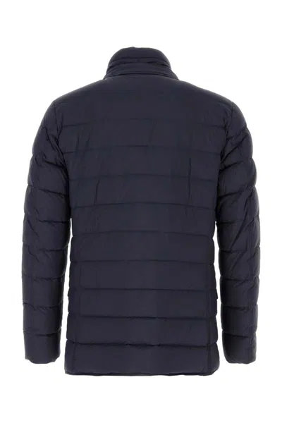 Herno La Giacca Water Resistant Down Blazer With Removable Bib In Blue
