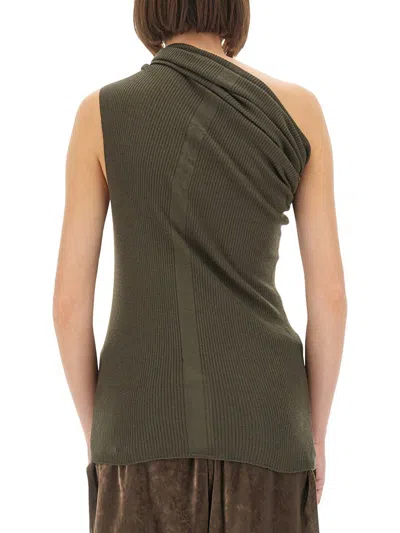 Rick Owens Athena Knit Top In Green