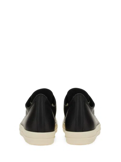 Rick Owens Black Porterville Low Sneaks Sneakers In Black