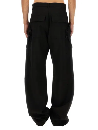 Rick Owens Stefan Wide-leg Brushed Cotton-twill Cargo Trousers