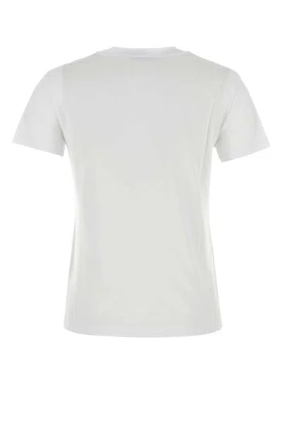 Max Mara Papaia Cotton T-shirt Chest Pocket In White
