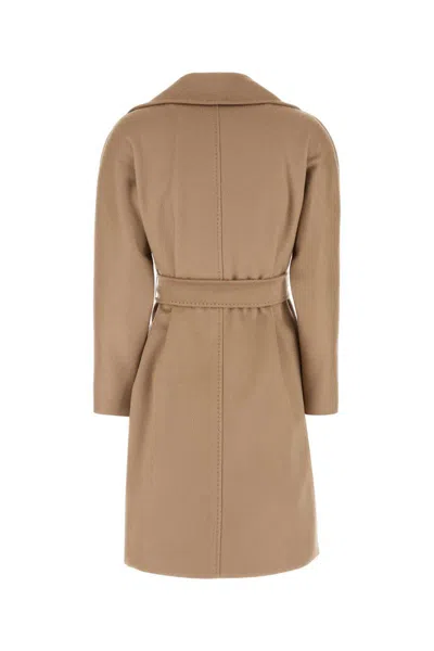 Max Mara Studio Coats In Brown