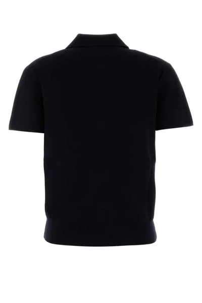 Max Mara Polo Teti In Misto Viscosa Blu Notte Donna In Blue