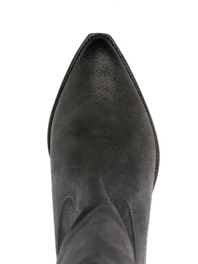 Isabel Marant Duerto Leather Boots In Gray