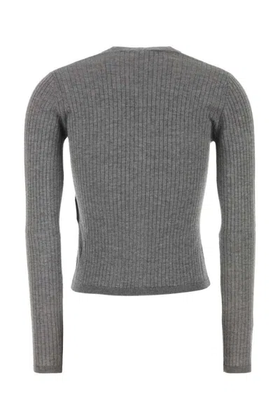 Max Mara Studio Dark Grey Silk Blend Potus Cardigan In Gray