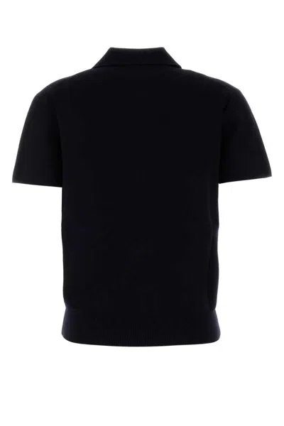 Max Mara Polo Teti In Misto Viscosa Blu Notte Donna In Blue