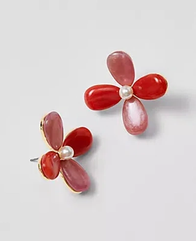 Ann Taylor Acetate Flower Stud Earrings