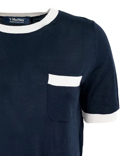 S Max Mara Maglia Egidio Blu