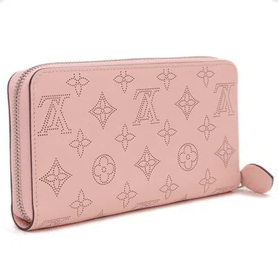 Pre-owned Louis Vuitton Pink Mahina Leather Long Wallet (bi-fold) ()