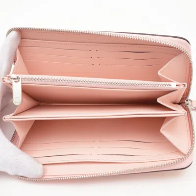 Pre-owned Louis Vuitton Pink Mahina Leather Long Wallet (bi-fold) ()