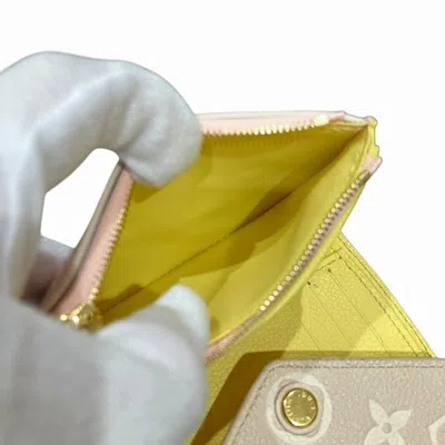 Pre-owned Louis Vuitton Pink Monogram Empreinte Wallet (tri-fold) ()
