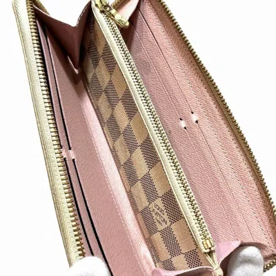 Pre-owned Louis Vuitton Rose Ballerine Pvc Long Wallet (bi-fold) ()
