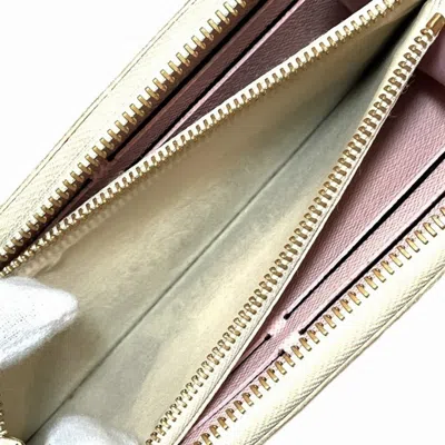 Pre-owned Louis Vuitton Rose Ballerine Pvc Long Wallet (bi-fold) ()