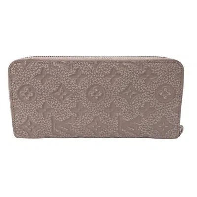 Pre-owned Louis Vuitton Taurillon Blue Gray Leather Wallet (bi-fold) ()