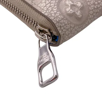 Pre-owned Louis Vuitton Taurillon Blue Gray Leather Wallet (bi-fold) ()