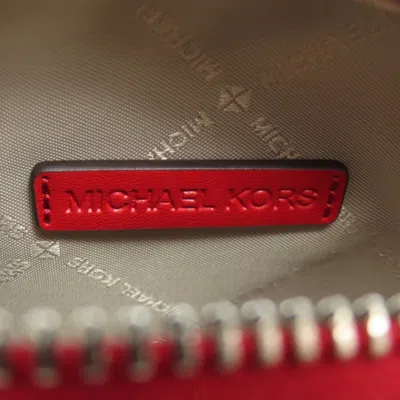 Pre-owned Michael Kors Red Color Pvc Shoulder Bag ()