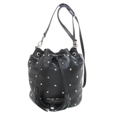 Pre-owned Miu Miu Black Leather Shoulder Bag ()