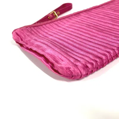Pre-owned Miu Miu Pink Rayon Silk Clutch Bag Pouch ()